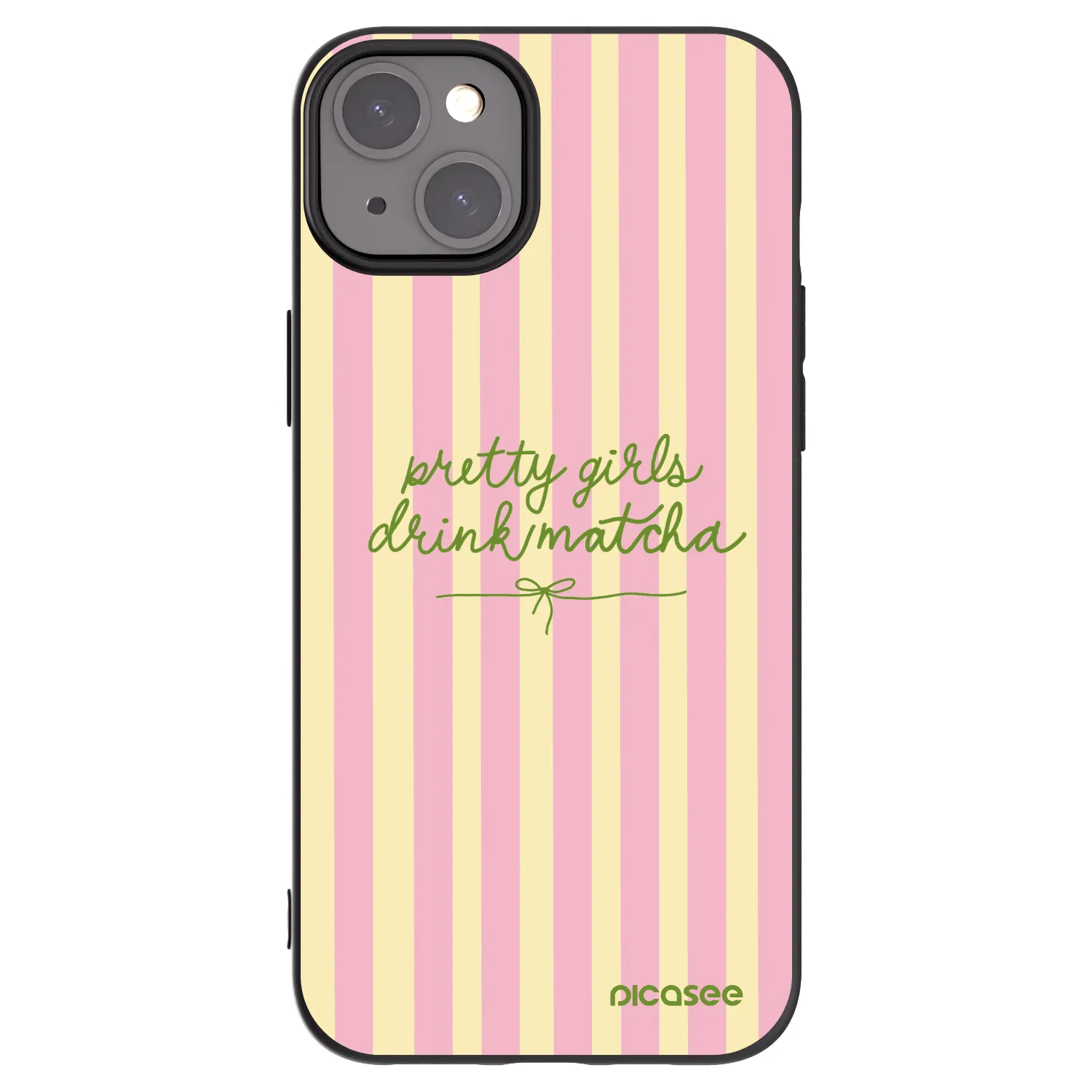 Picasee husă neagră din silicon pentru Apple iPhone 15 Plus - Pretty matcha