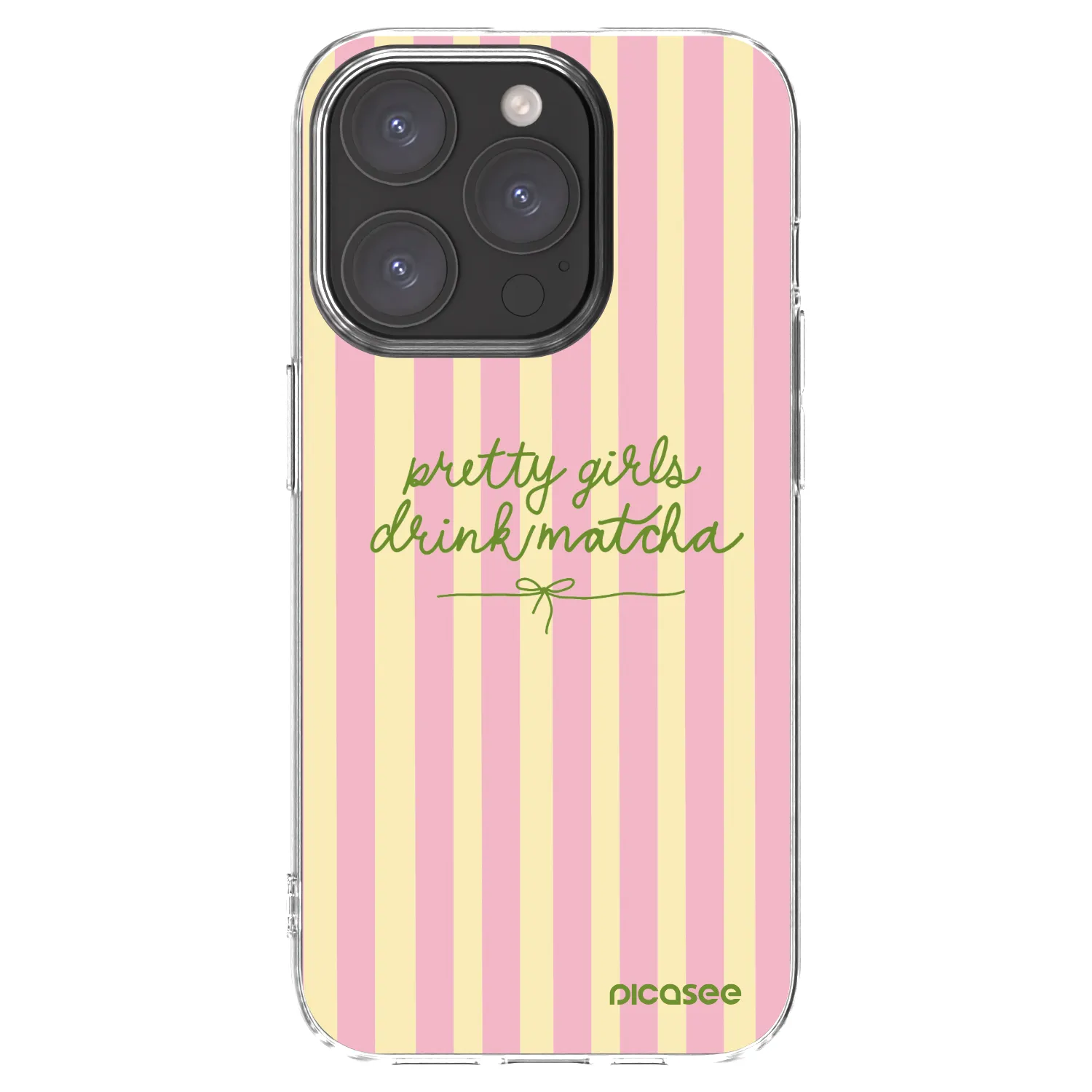 Picasee husă transparentă din silicon pentru Apple iPhone 15 Pro - Pretty matcha