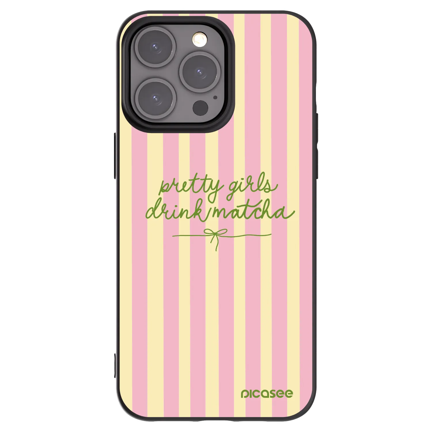Picasee husă neagră din silicon pentru Apple iPhone 15 Pro Max - Pretty matcha
