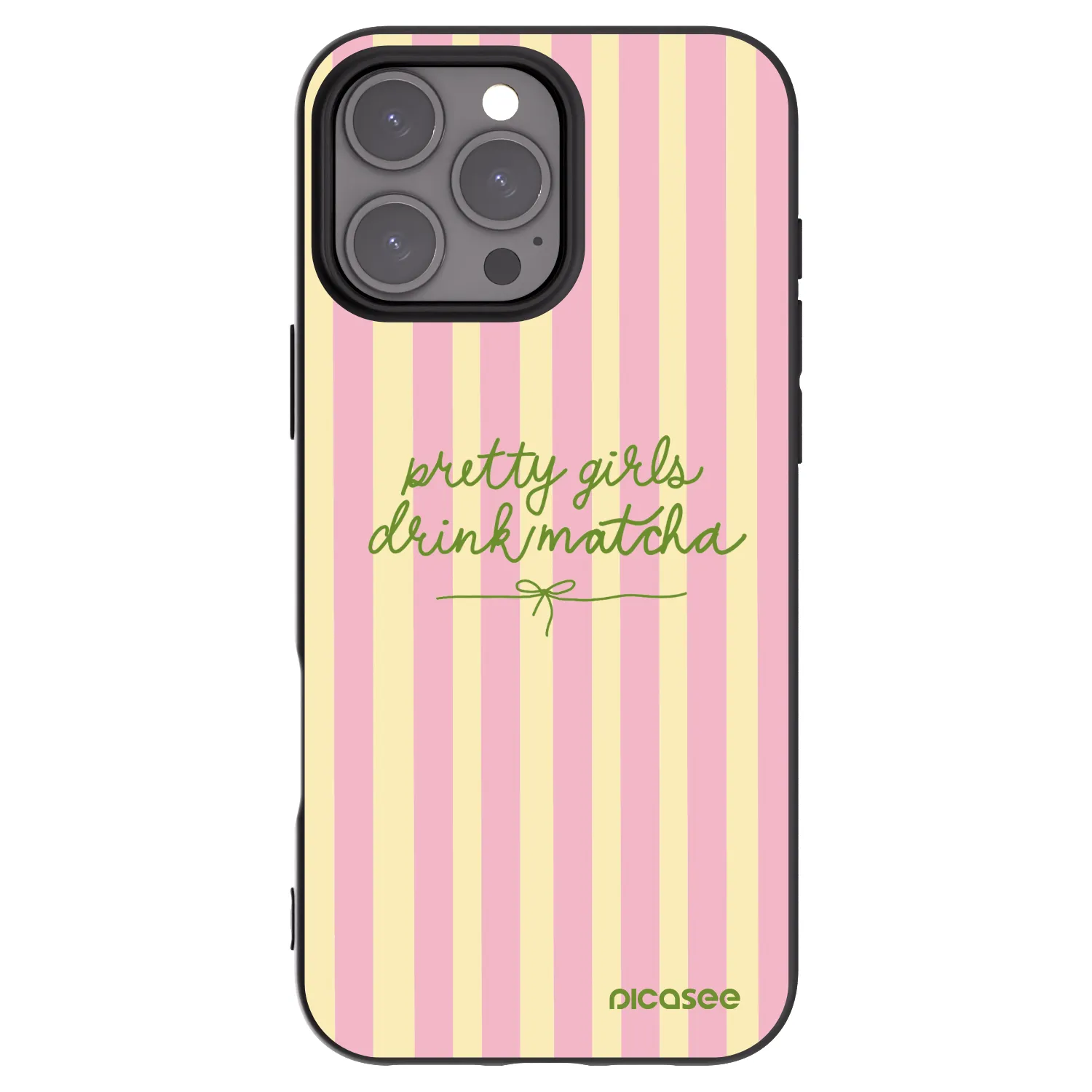 Picasee husă neagră din silicon pentru Apple iPhone 16 Pro Max - Pretty matcha
