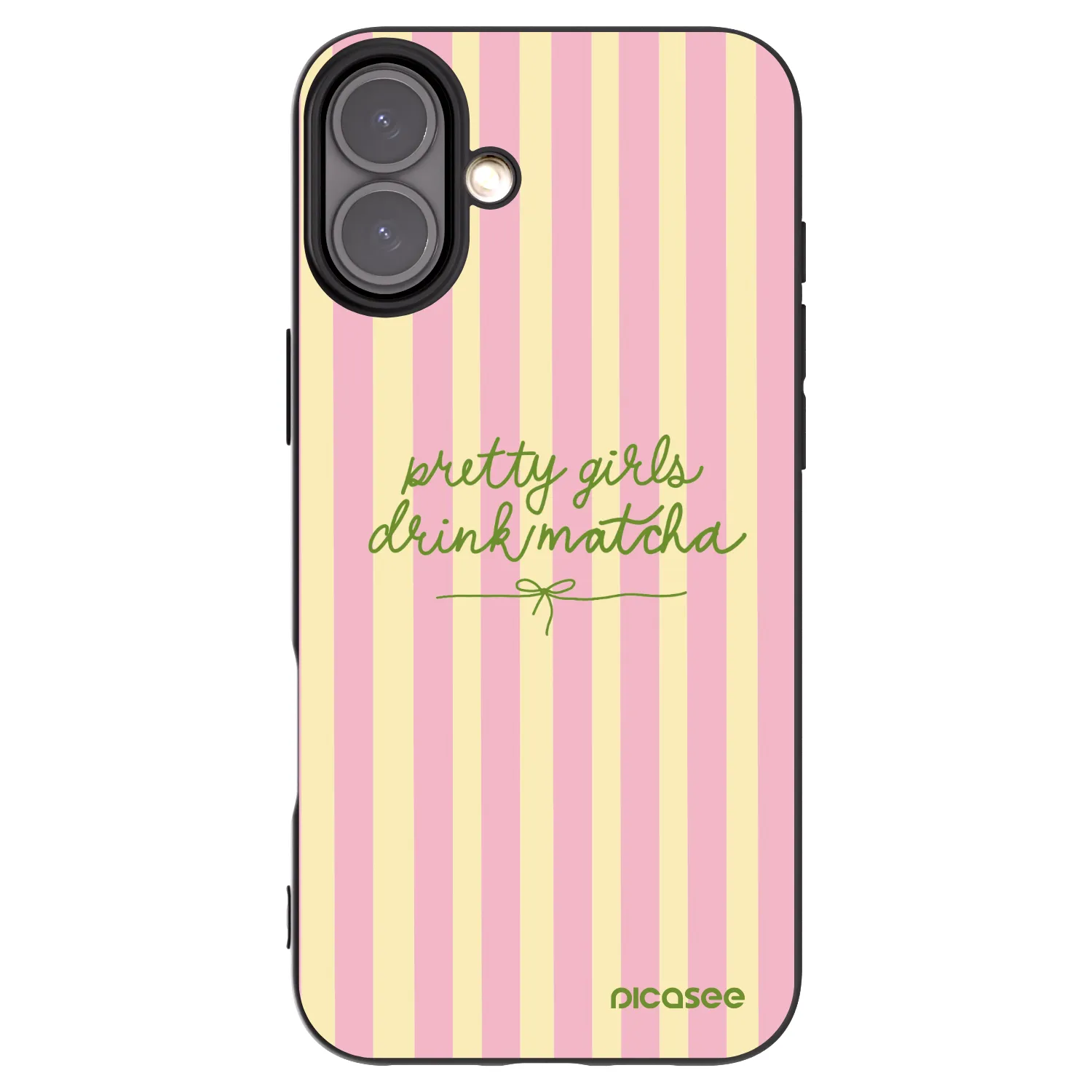 Picasee husă neagră din silicon pentru Apple iPhone 16 Plus - Pretty matcha