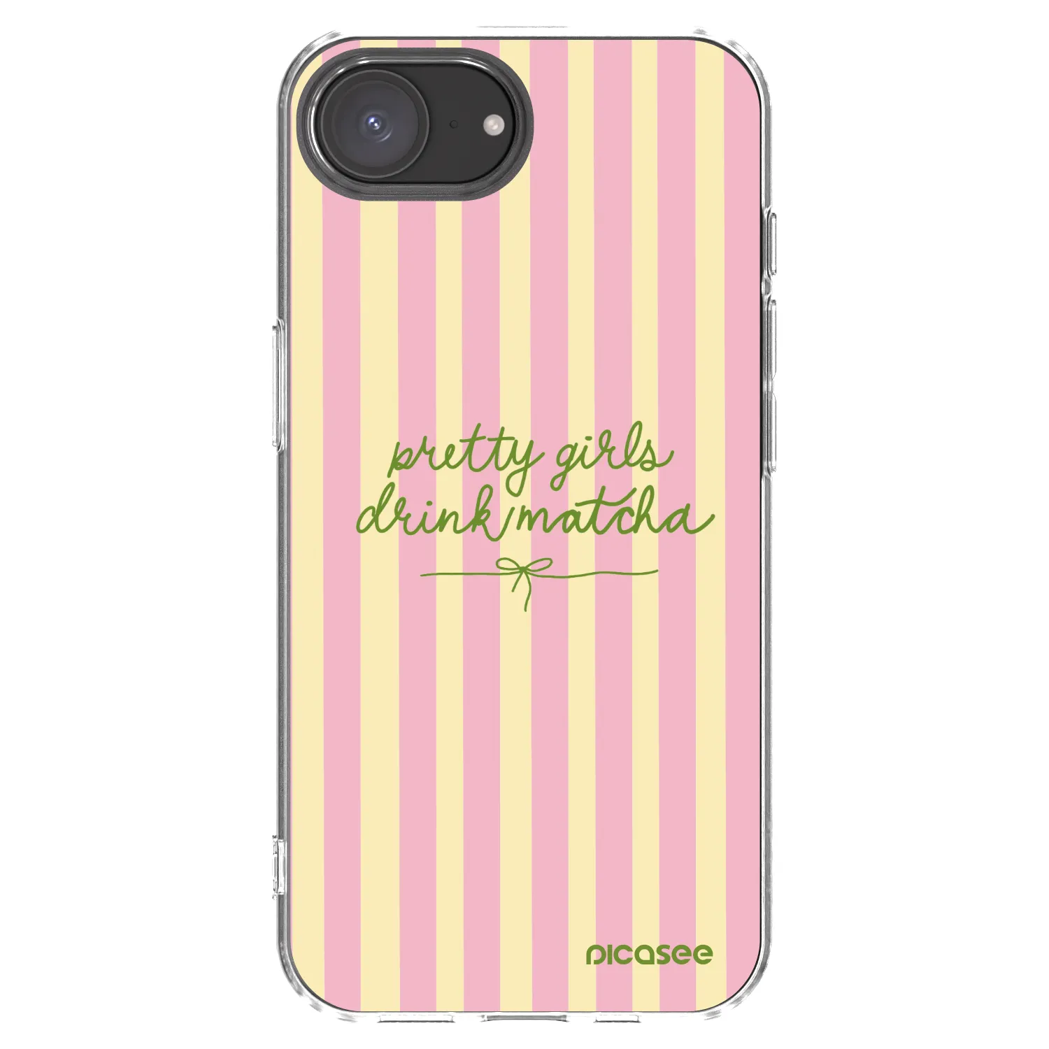 Picasee husă transparentă din silicon pentru Apple iPhone 16e - Pretty matcha