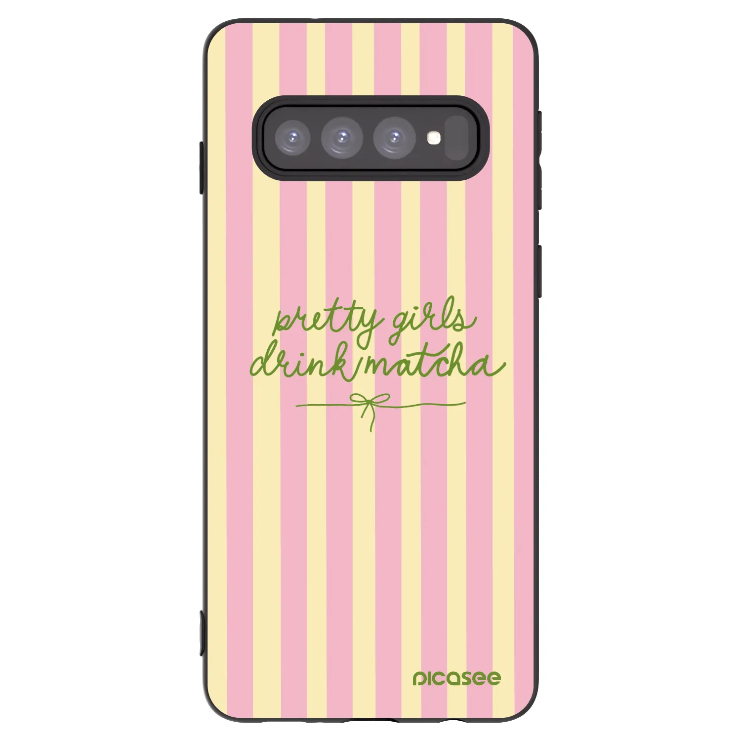 Picasee husă neagră din silicon pentru Samsung Galaxy S10 G973 - Pretty matcha
