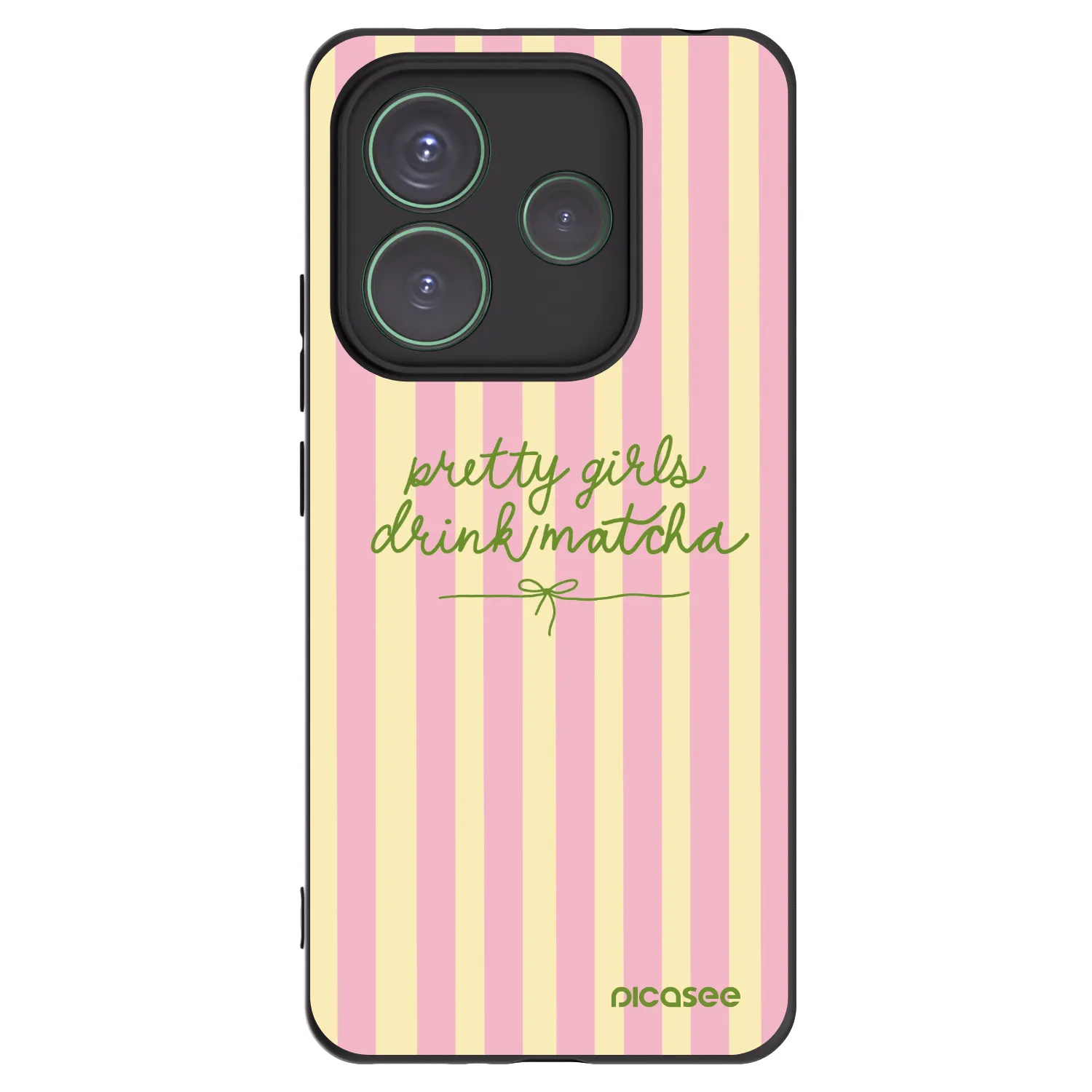 Picasee husă neagră din silicon pentru Xiaomi Redmi Note 14 5G - Pretty matcha