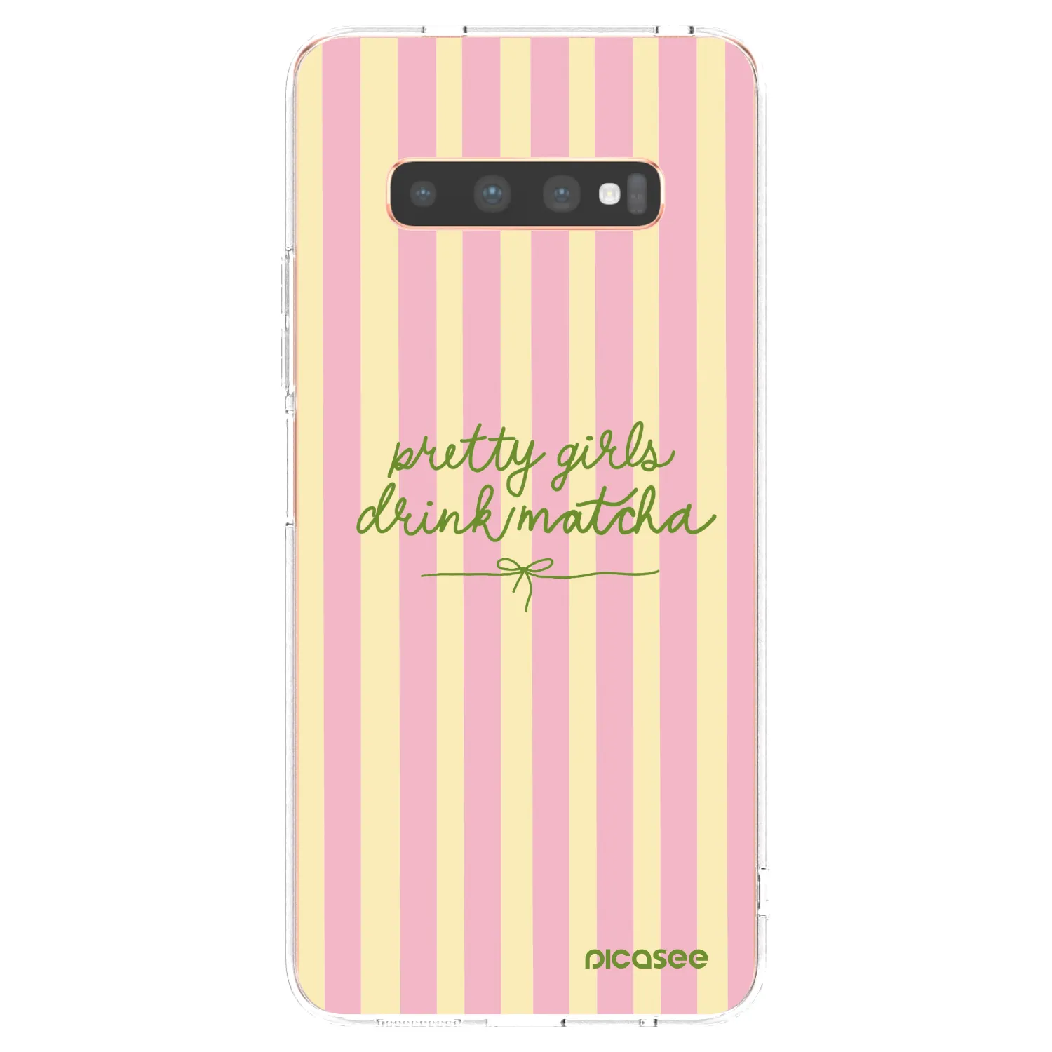 Picasee husă transparentă din silicon pentru Samsung Galaxy S10 Plus G975 - Pretty matcha