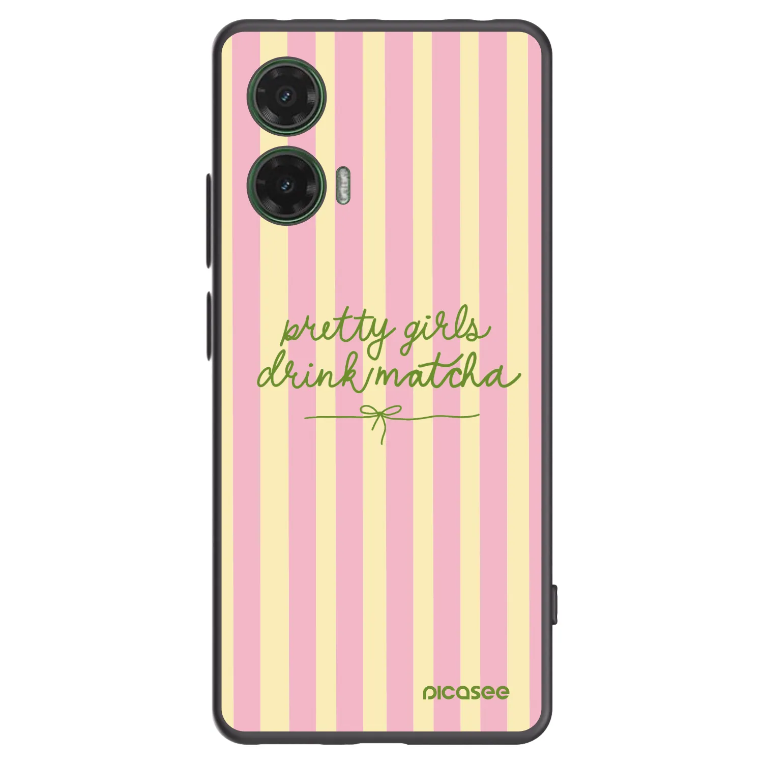 Picasee husă neagră din silicon pentru Motorola Moto G35 5G - Pretty matcha