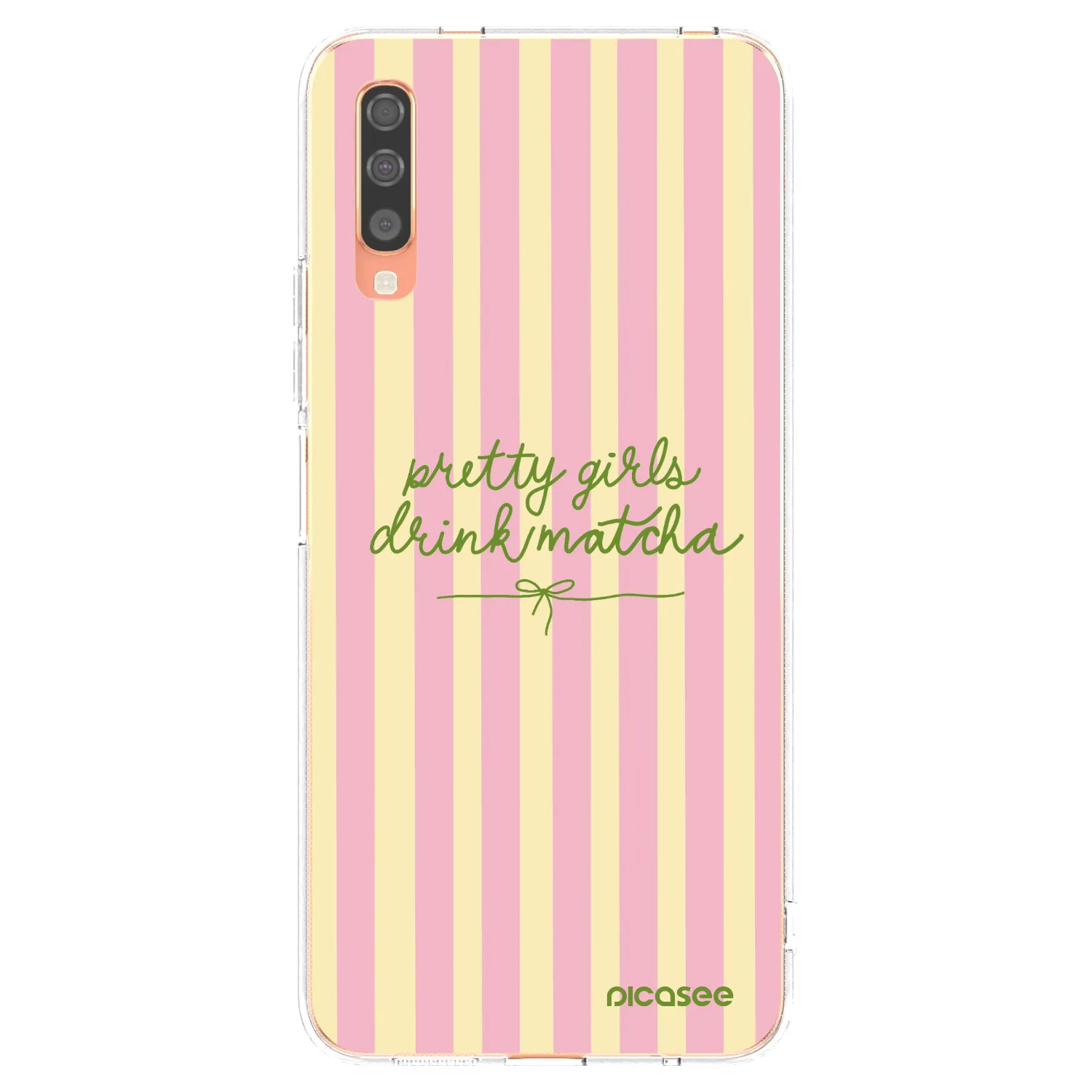 Picasee husă transparentă din silicon pentru Samsung Galaxy A70 A705F - Pretty matcha
