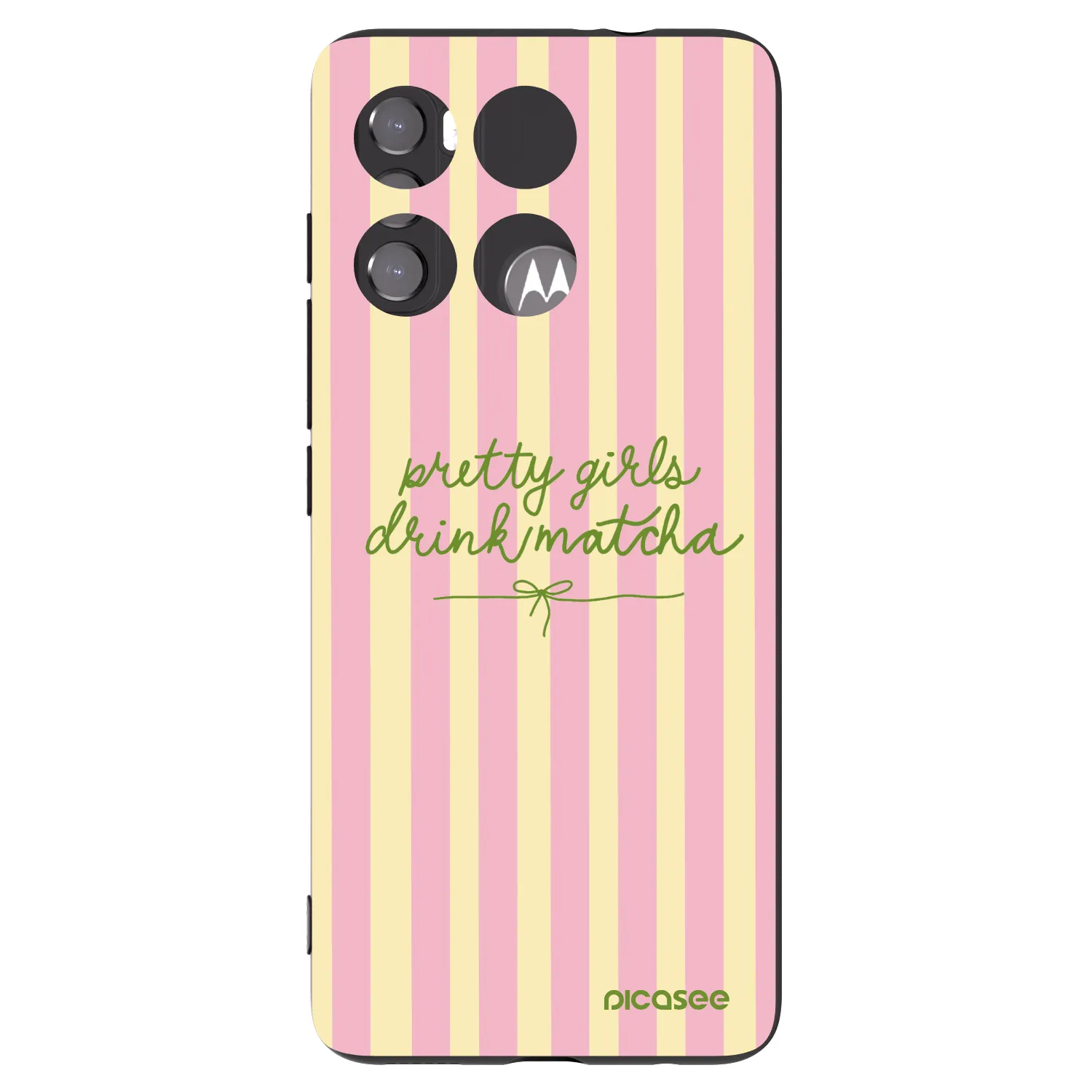 Picasee husă neagră din silicon pentru Motorola Edge 60 5G - Pretty matcha
