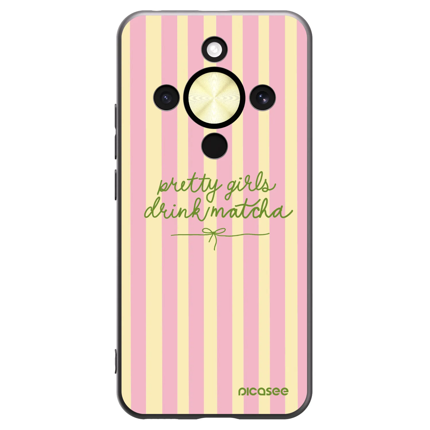 Picasee husă neagră din silicon pentru Honor Magic8 Lite 5G - Pretty matcha