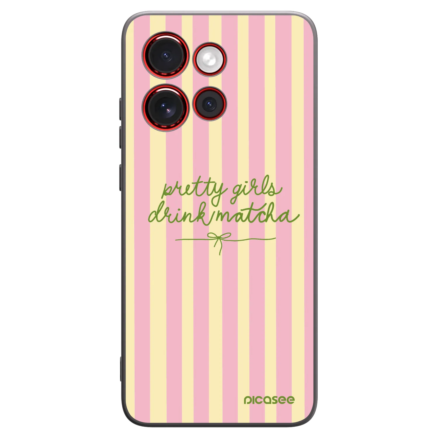 Picasee husă neagră din silicon pentru Motorola Edge 60 Neo 5G - Pretty matcha