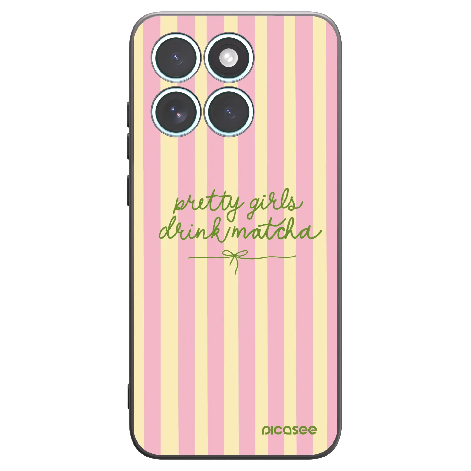 Picasee husă neagră din silicon pentru Motorola Edge 70 Fusion - Pretty matcha