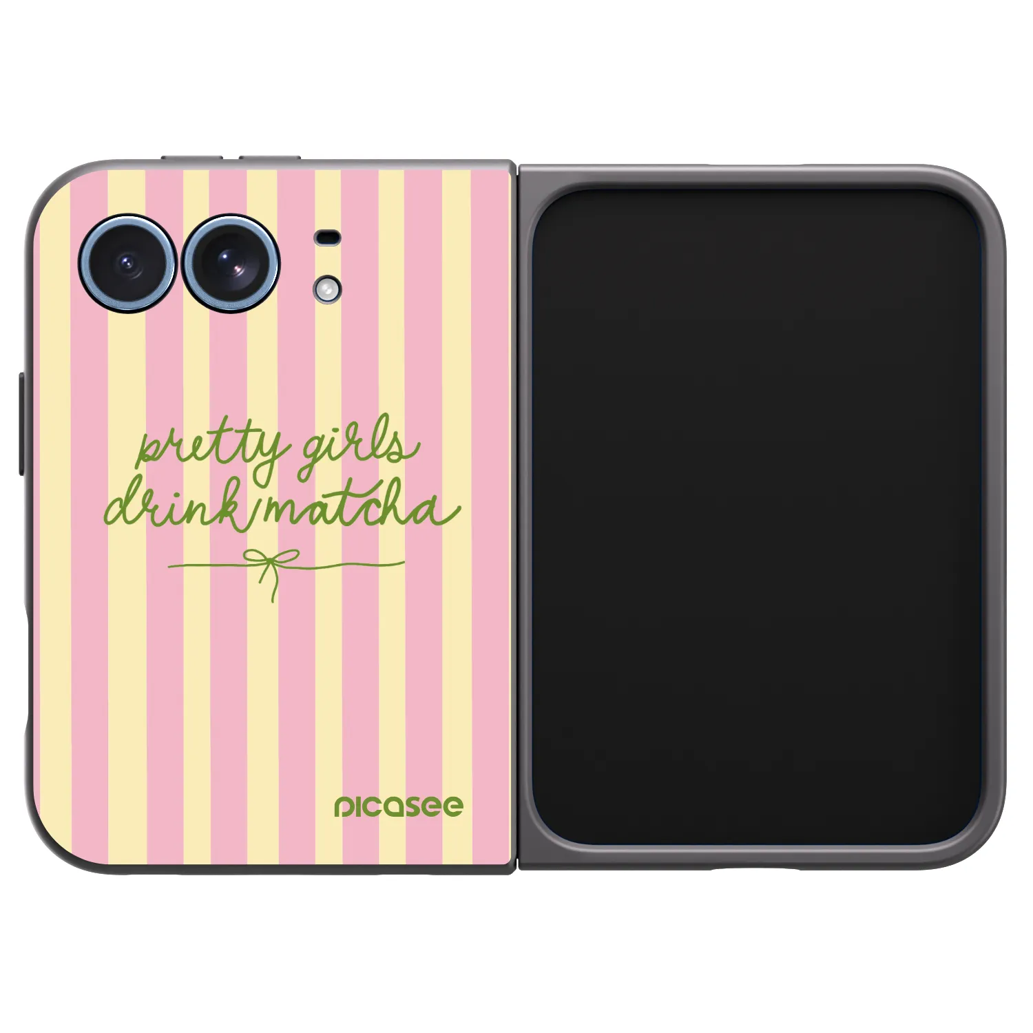 Picasee husă neagră din silicon pentru Apple iPhone Duo - Pretty matcha
