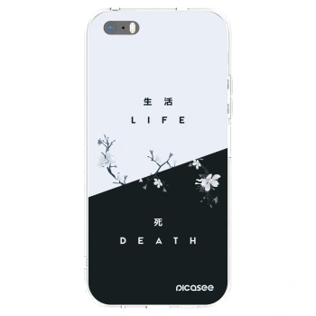 Picasee husă transparentă din silicon pentru Apple iPhone 5/5S/SE - Life - Death