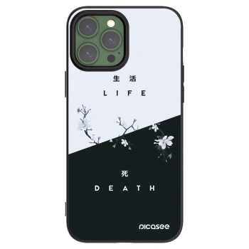Picasee husă neagră din silicon pentru Apple iPhone 13 Pro Max - Life - Death