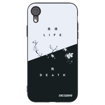 Picasee husă neagră din silicon pentru Apple iPhone XR - Life - Death