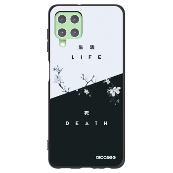 Picasee husă neagră din silicon pentru Samsung Galaxy A22 A225F 4G - Life - Death
