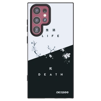 Picasee husă neagră din silicon pentru Samsung Galaxy S22 Ultra 5G - Life - Death