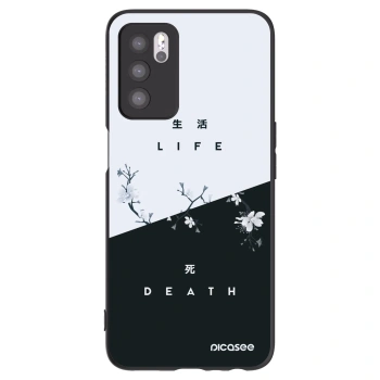 Picasee husă neagră din silicon pentru OPPO A16s - Life - Death
