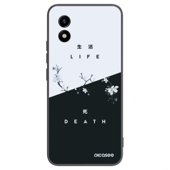 Picasee husă neagră din silicon pentru Vivo Y01 - Life - Death