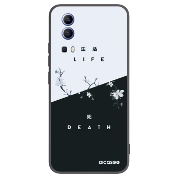 Picasee husă neagră din silicon pentru Vivo Y52 5G - Life - Death