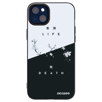 Picasee husă neagră din silicon pentru Apple iPhone 14 Plus - Life - Death