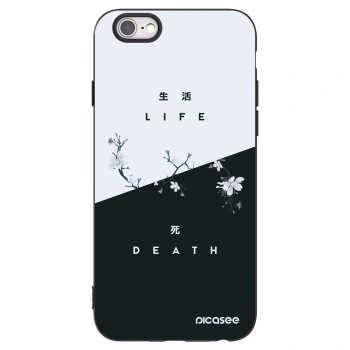 Picasee husă neagră din silicon pentru Apple iPhone 6/6S - Life - Death