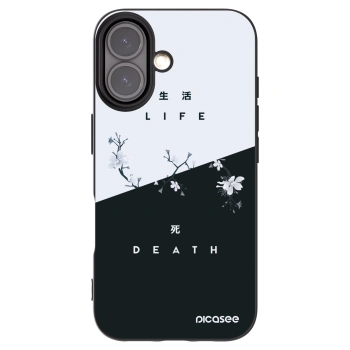 Picasee husă neagră din silicon pentru Apple iPhone 16 - Life - Death