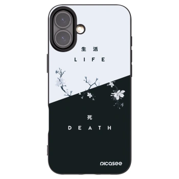 Picasee husă neagră din silicon pentru Apple iPhone 16 Plus - Life - Death