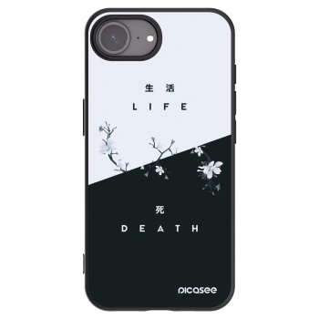 Picasee husă neagră din silicon pentru Apple iPhone 16e - Life - Death