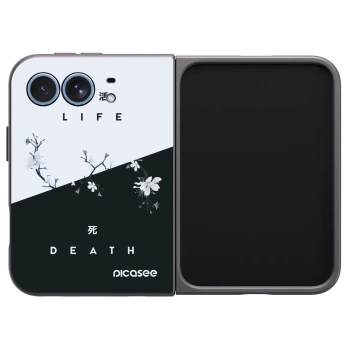 Picasee husă neagră din silicon pentru Apple iPhone Duo - Life - Death