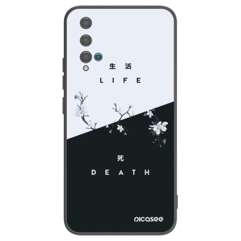 Picasee husă neagră din silicon pentru Huawei Nova 5T - Life - Death