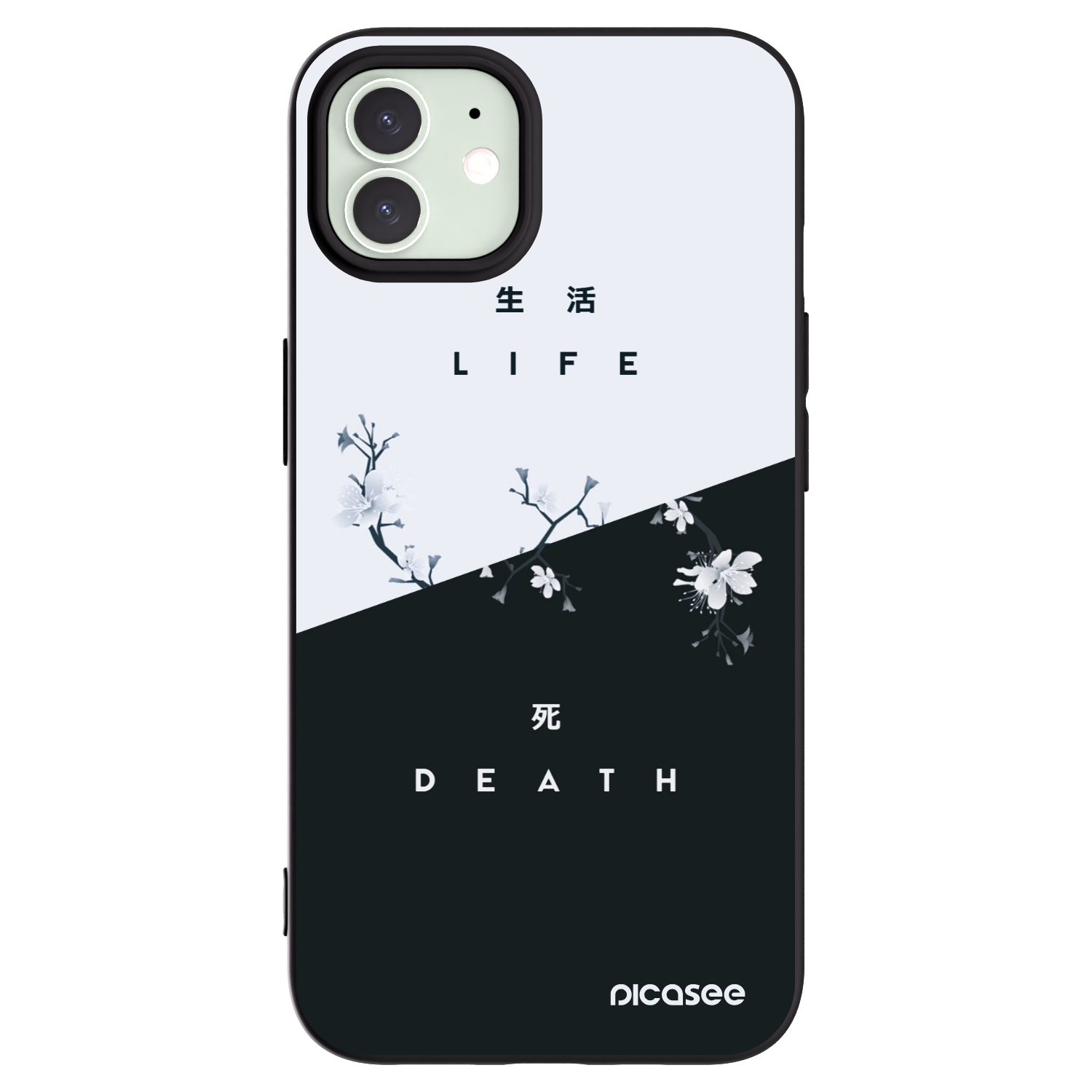 Picasee husă neagră din silicon pentru Apple iPhone 12 Pro - Life - Death