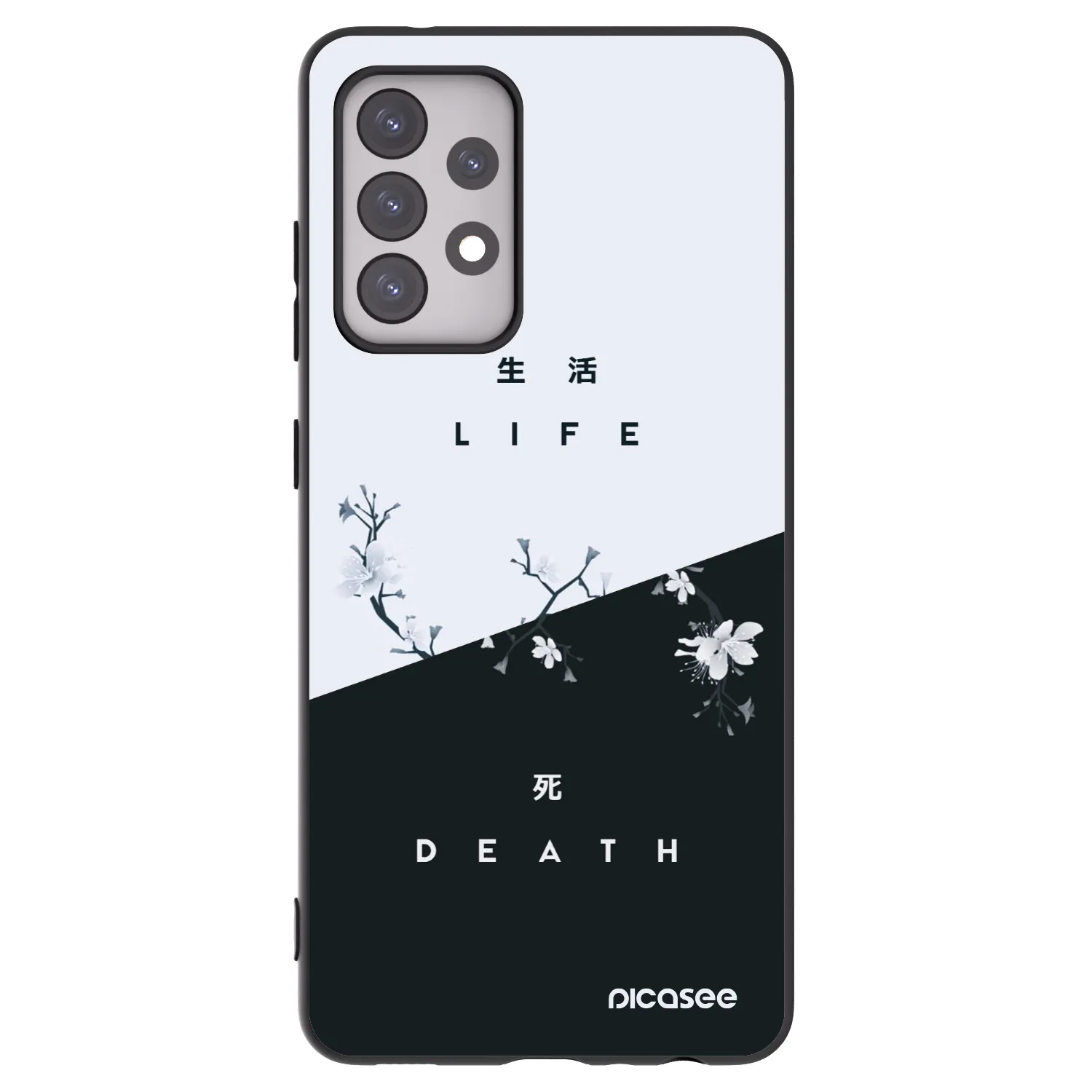 Picasee husă neagră din silicon pentru Samsung Galaxy A52 5G A525F - Life - Death