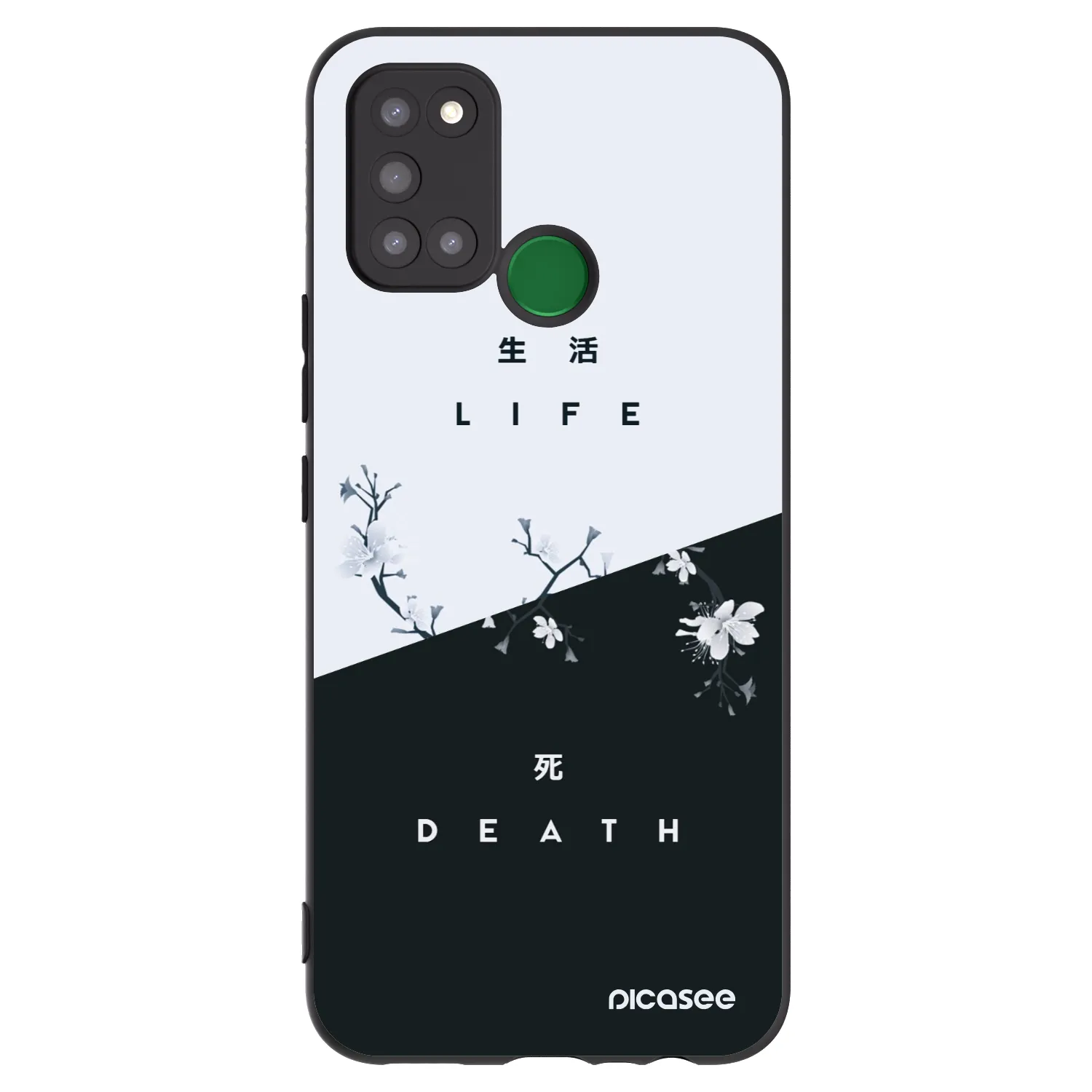 Picasee husă neagră din silicon pentru Realme 7i - Life - Death