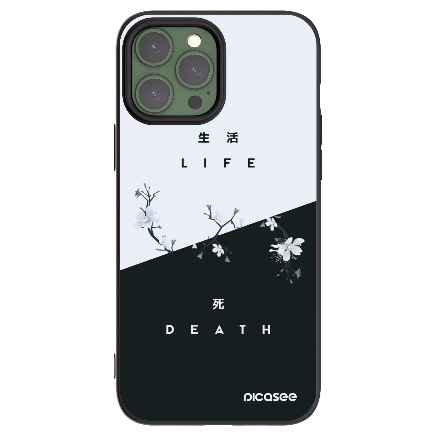 Picasee husă neagră din silicon pentru Apple iPhone 13 Pro Max - Life - Death