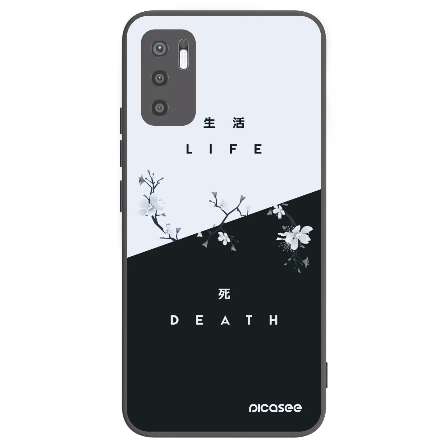 Picasee husă neagră din silicon pentru Xiaomi Redmi Note 10 5G - Life - Death