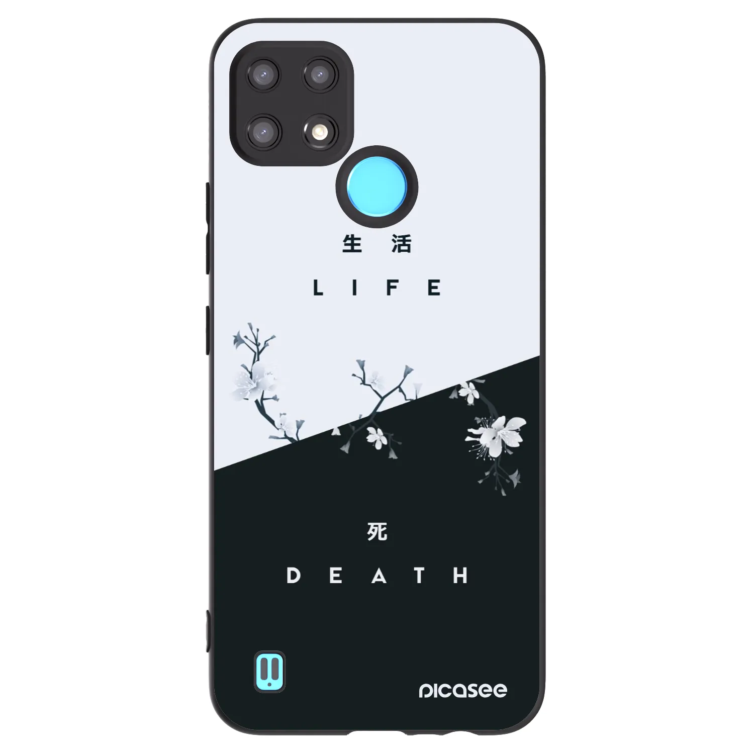 Picasee husă neagră din silicon pentru Realme C21 - Life - Death