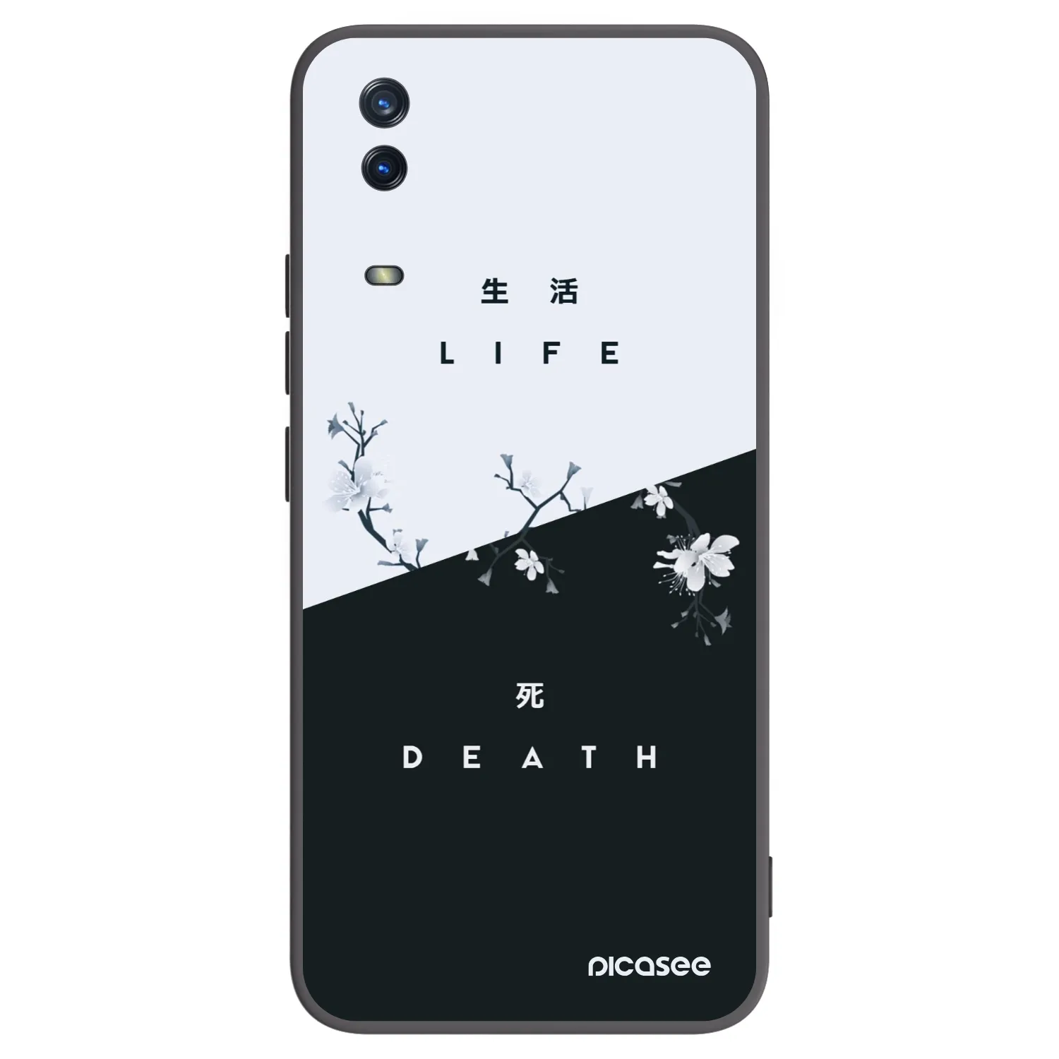 Picasee husă neagră din silicon pentru Vivo Y11s - Life - Death