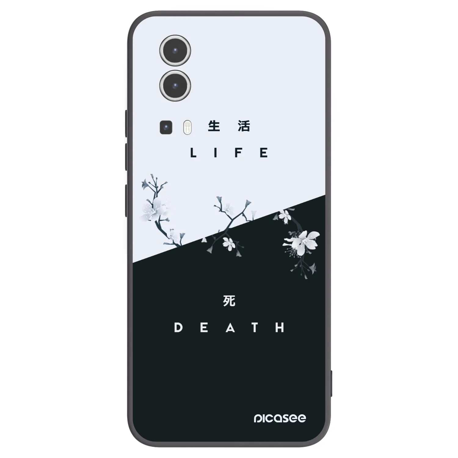 Picasee husă neagră din silicon pentru Vivo Y72 5G - Life - Death