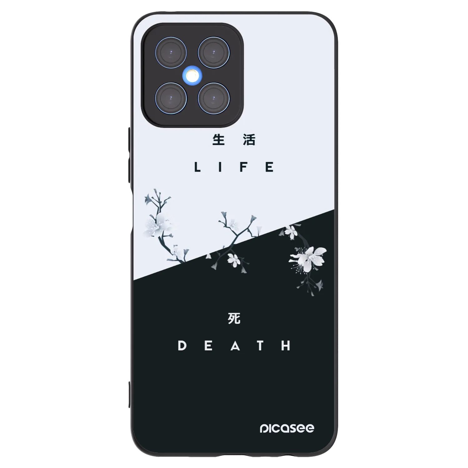 Picasee husă neagră din silicon pentru Honor X8 4G - Life - Death