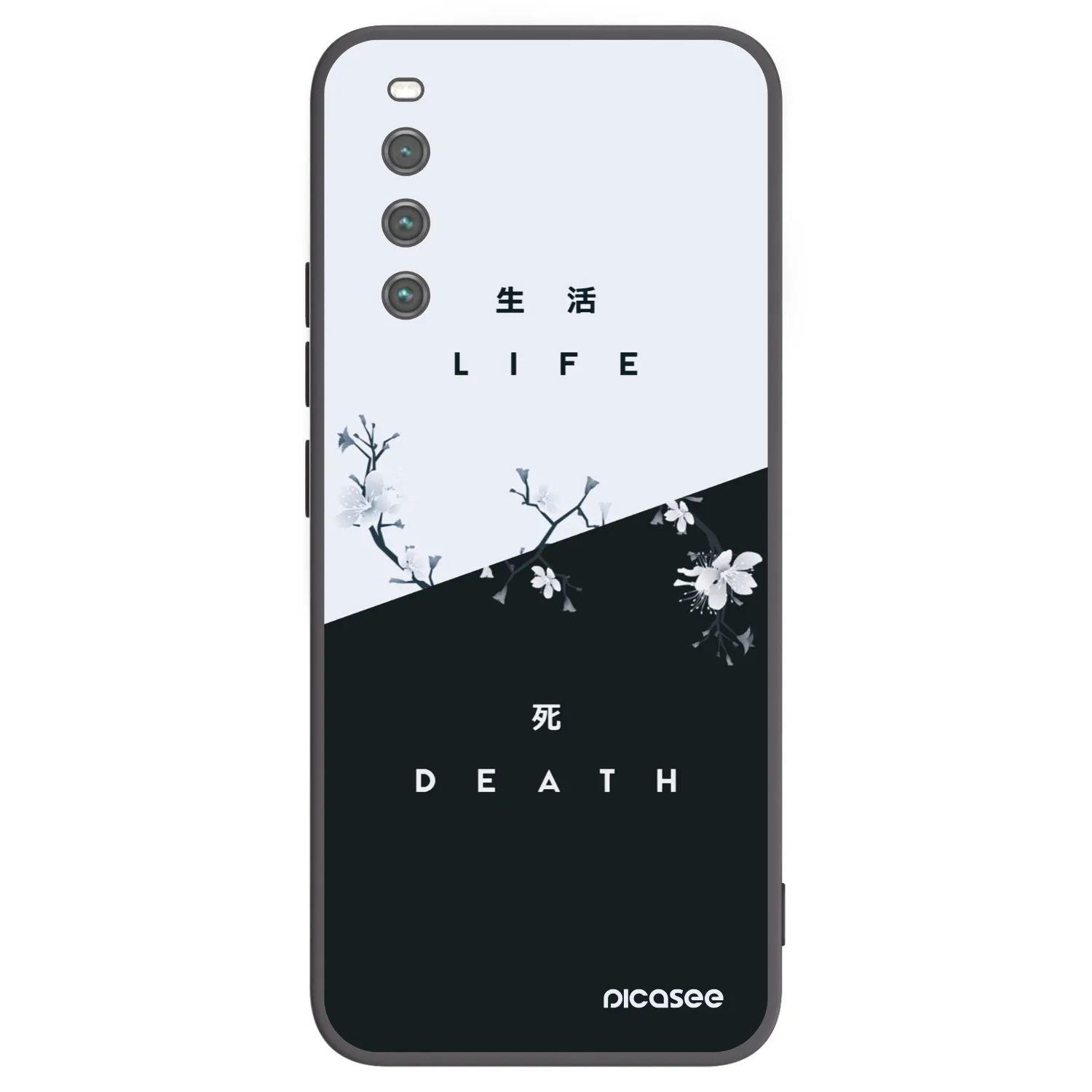 Picasee husă neagră din silicon pentru Sony Xperia 10 IV 5G - Life - Death