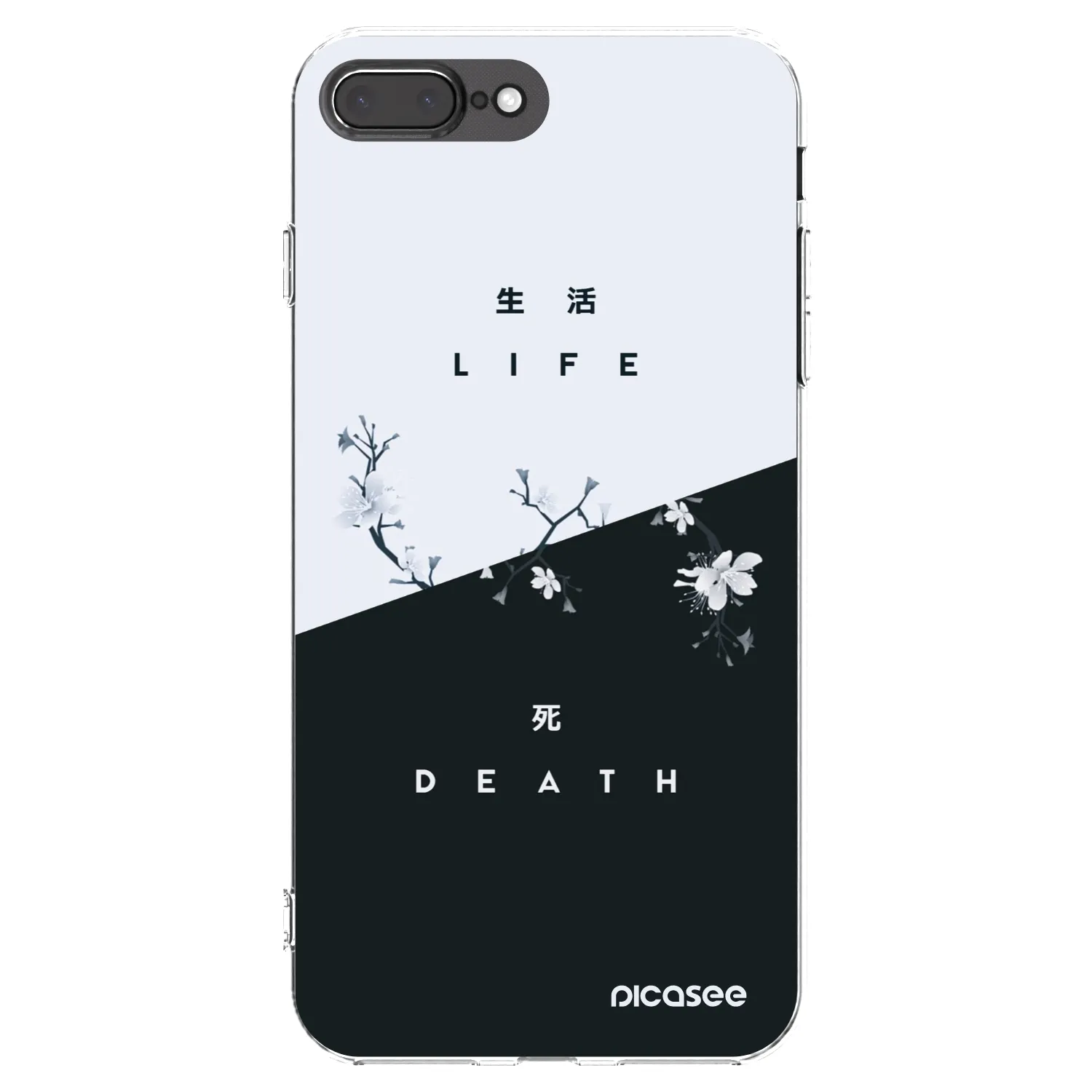 Picasee husă transparentă din silicon pentru Apple iPhone 8 Plus - Life - Death