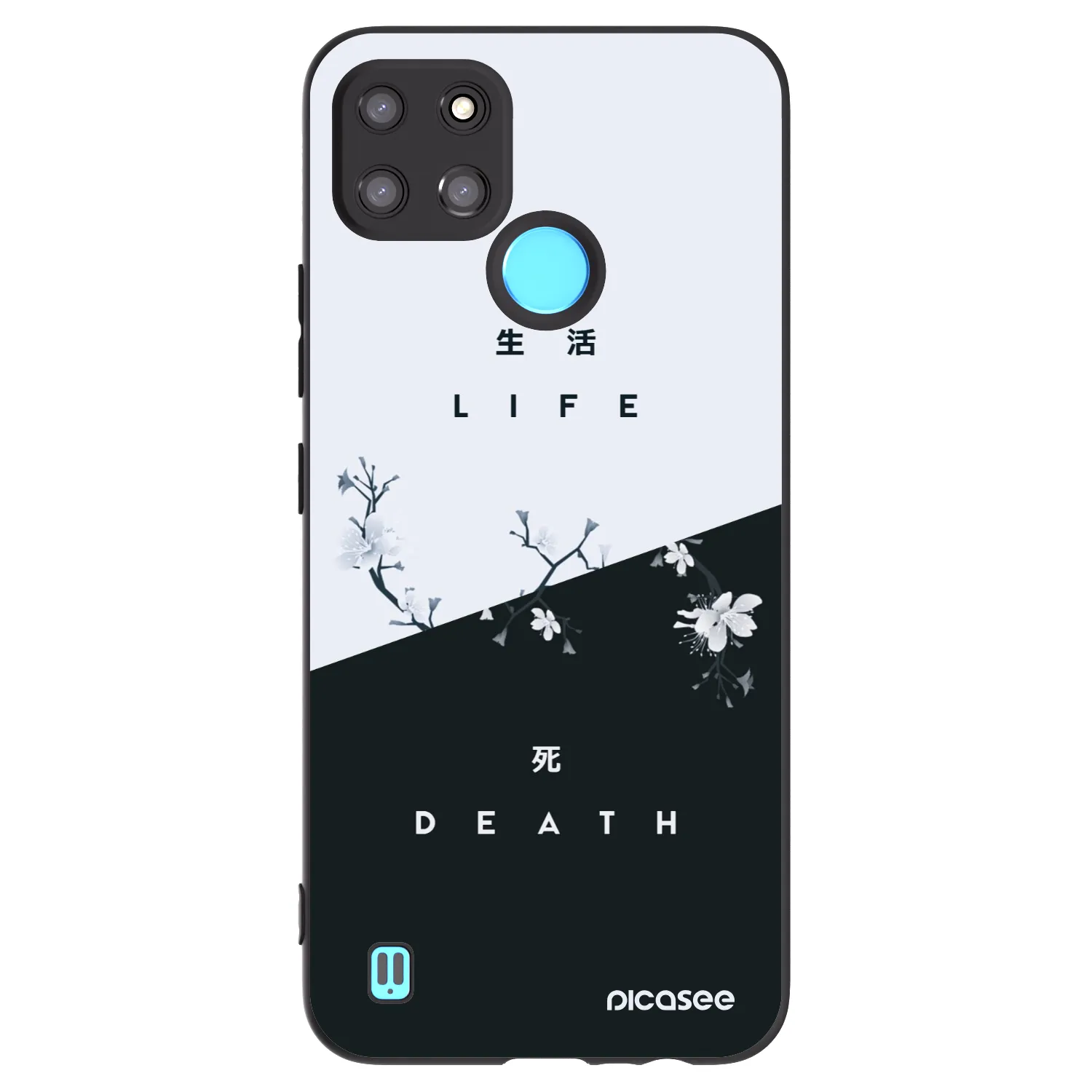 Picasee husă neagră din silicon pentru Realme C21Y - Life - Death