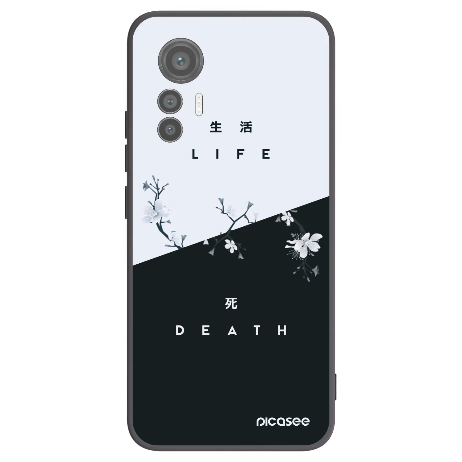 Picasee husă neagră din silicon pentru Xiaomi 12 Lite - Life - Death