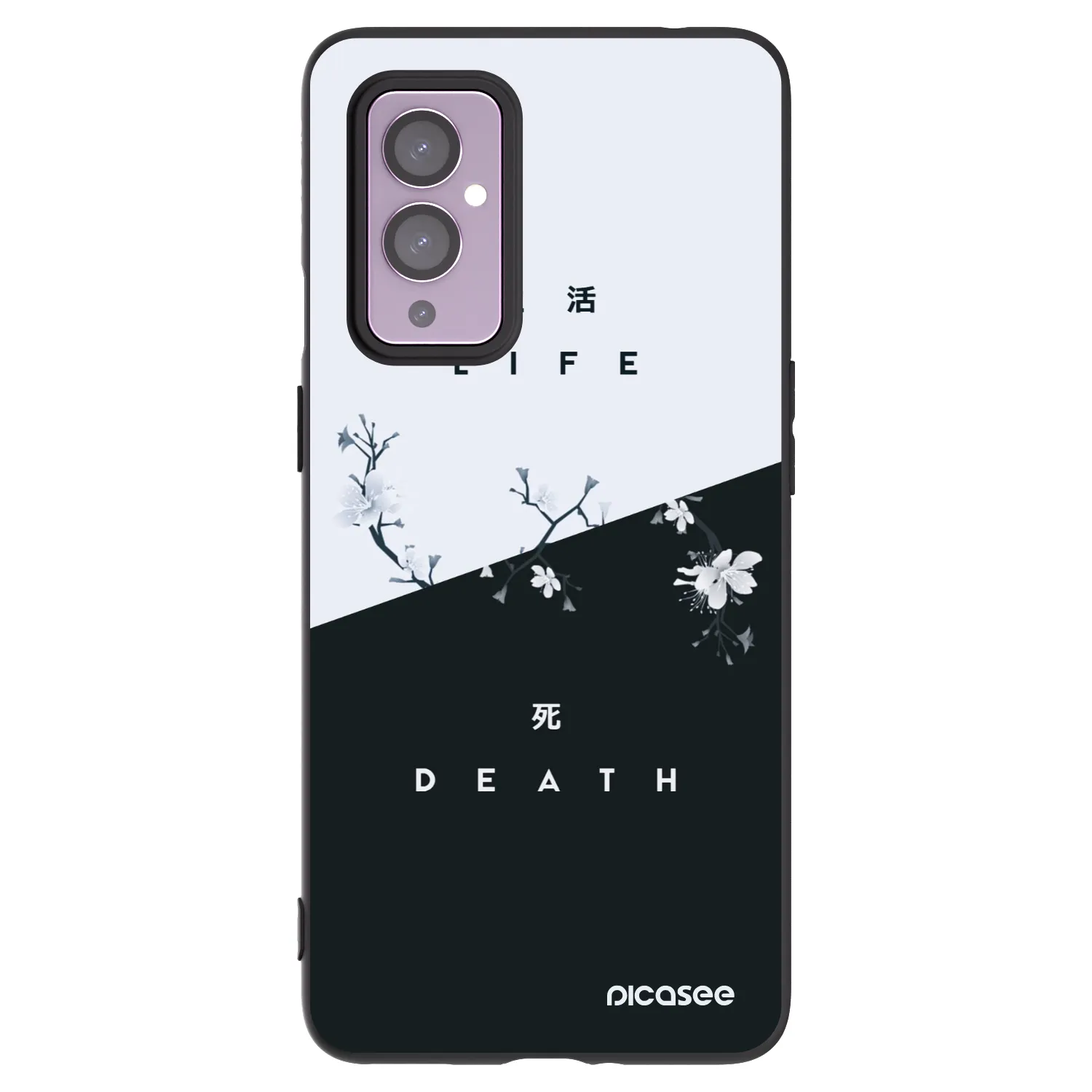 Picasee husă neagră din silicon pentru OnePlus 9 - Life - Death