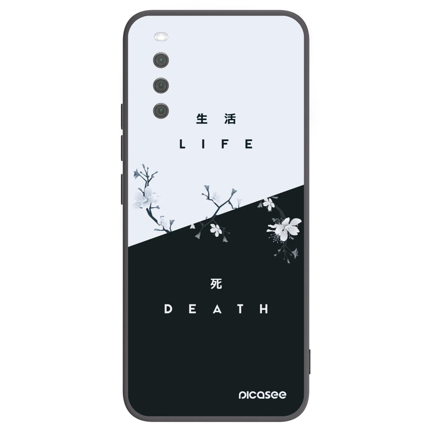 Picasee husă neagră din silicon pentru Sony Xperia 10 III - Life - Death