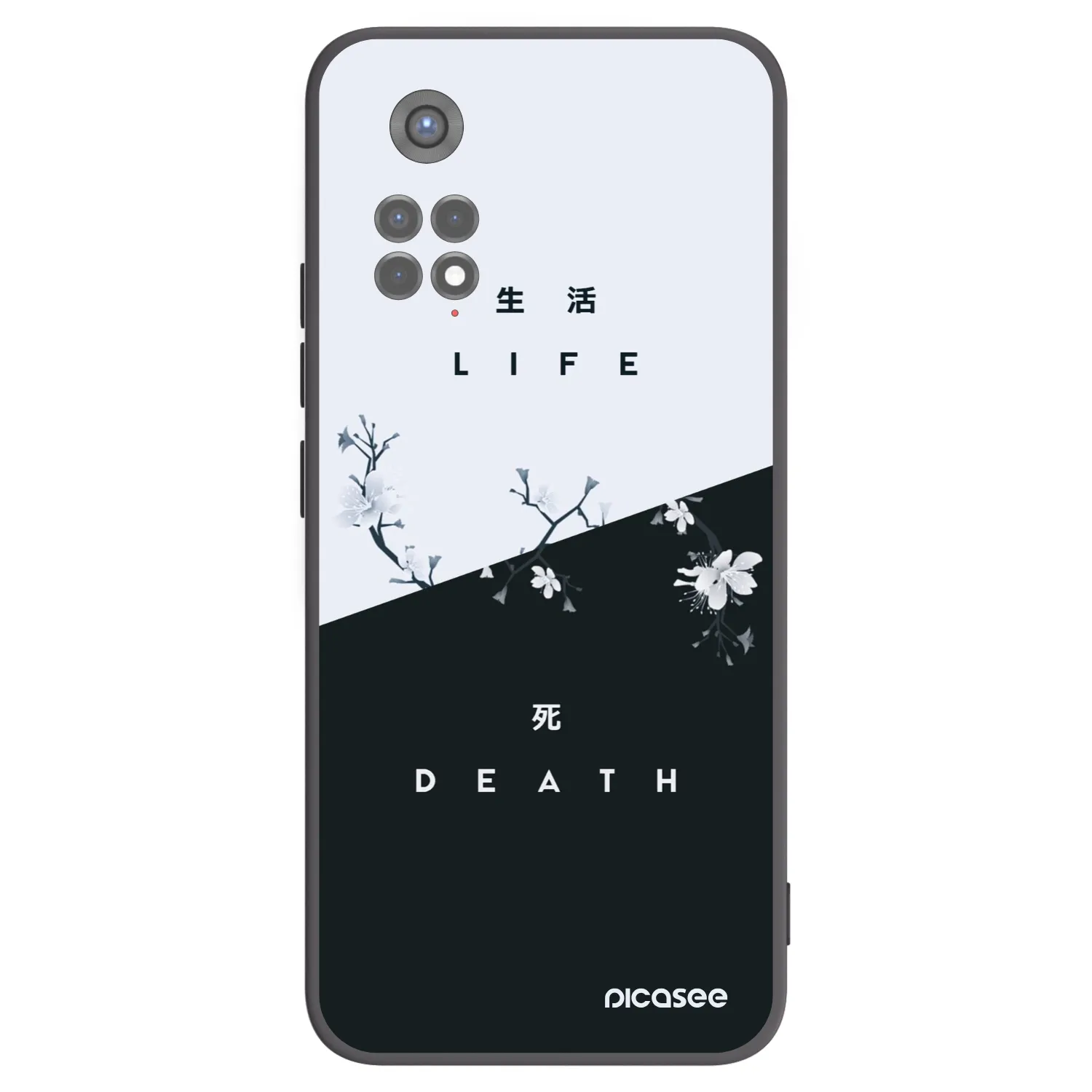 Picasee husă neagră din silicon pentru Xiaomi Redmi Note 11S 5G - Life - Death