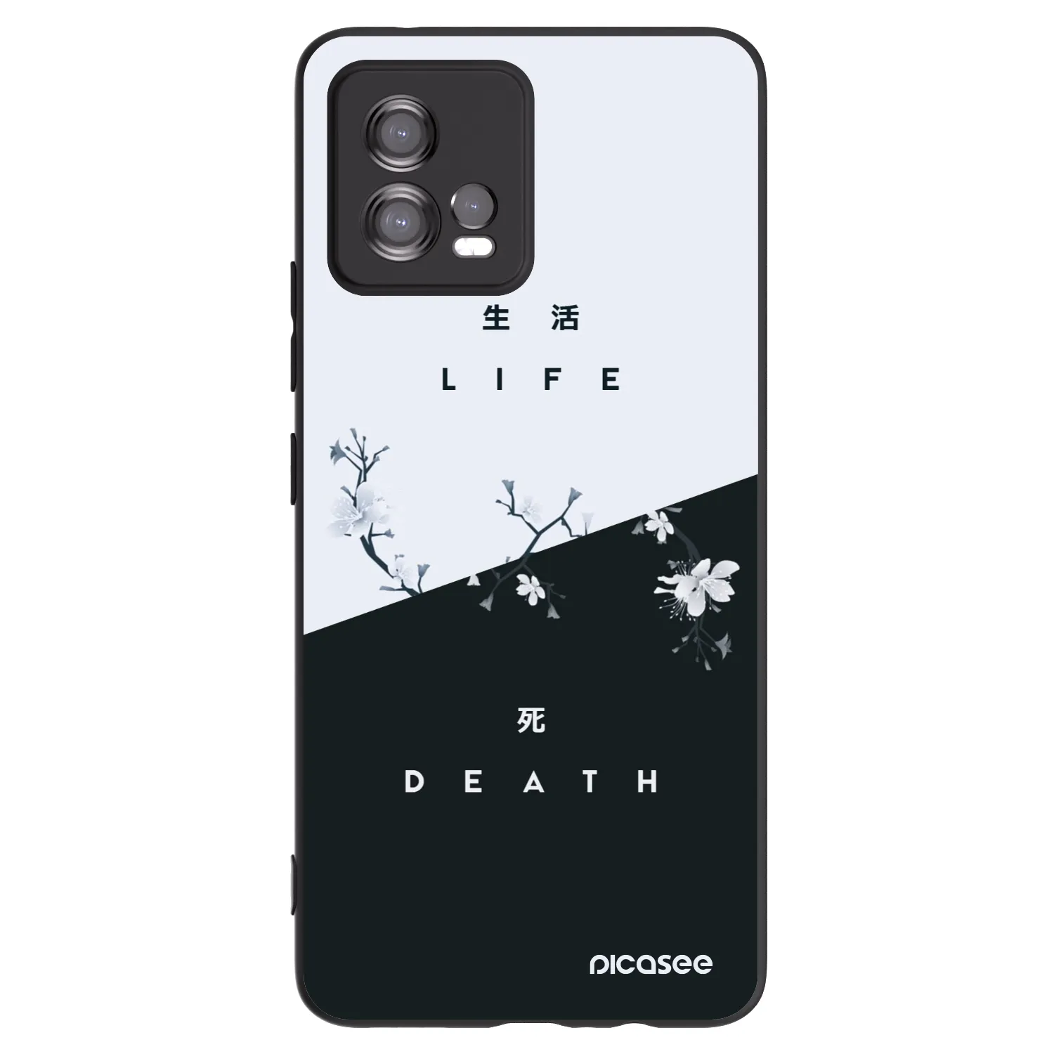 Picasee husă neagră din silicon pentru Motorola Moto G72 - Life - Death