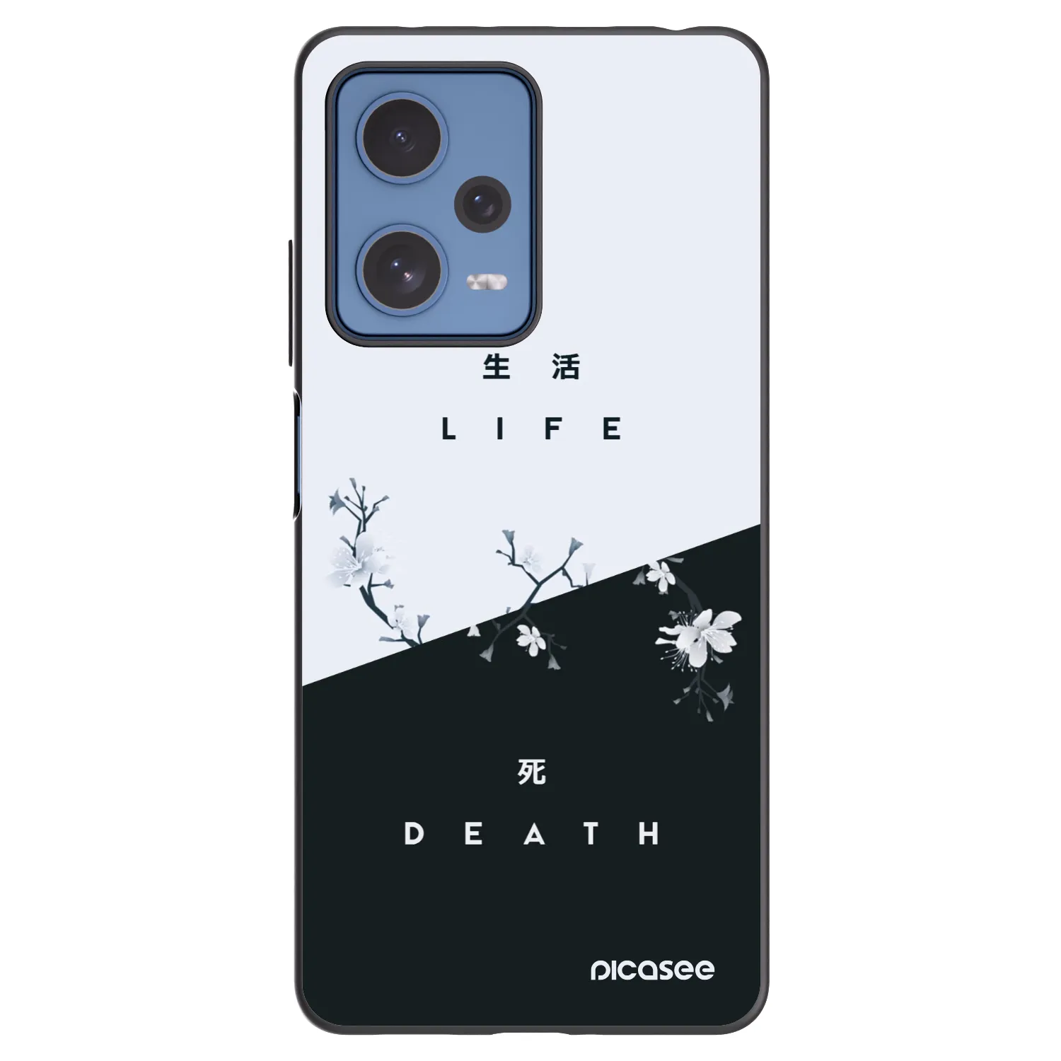 Picasee husă neagră din silicon pentru Xiaomi Redmi Note 12 Pro 5G - Life - Death