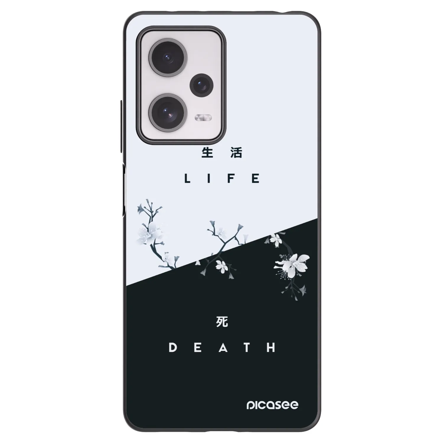 Picasee husă neagră din silicon pentru Xiaomi Redmi Note 12 Pro+ 5G - Life - Death
